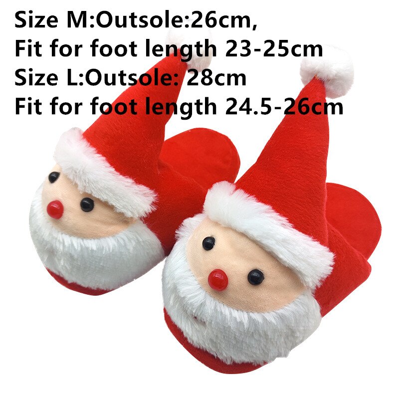 Advbridge Women Winter Slippers Indoor Home Cute Christmas Shoes Warm Plush Soft Sole Female Male House Floor Slides Couples Furry Slipper