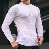 Advbridge New Fashion Men's Casual Long sleeve Slim Fit Basic Knitted Sweater Pullover Male Round Collar Autumn Winter Tops Cotton T-shirt