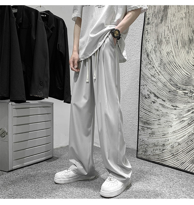 Advbridge Men Ice Silk Sweatpants Men's Sports Casual Male All-match Tracksuit Bottoms Man Mopping Trousers Sportswear Jogging Pants