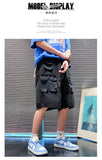 Advbridge Summer New Hot Sale Shorts Men Zipper Fly Solid Cargo Pants Japanese Multi-pockets Hip Hop Shorts Straight Tube Overalls