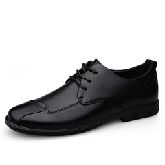 AdvbridgeMen‘s Fashion Formal Shoes Genuine Leather Luxury Wedding Shoes personality Designer Casual Shoes Classic Oxford Business Flats