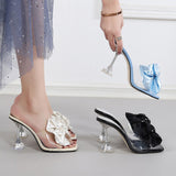Advbridge 2023 Summer High Heels Shoes Women Modern Sandals Flower Shoes Brand Women Sandals Ladies Heels Black Blue Plus Size 42 A3536