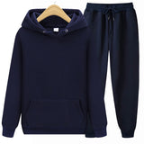 Advbridge new Men&#39;s ladies casual wear suit sportswear suit solid color pullover + pants suit autumn and winter fashion suit