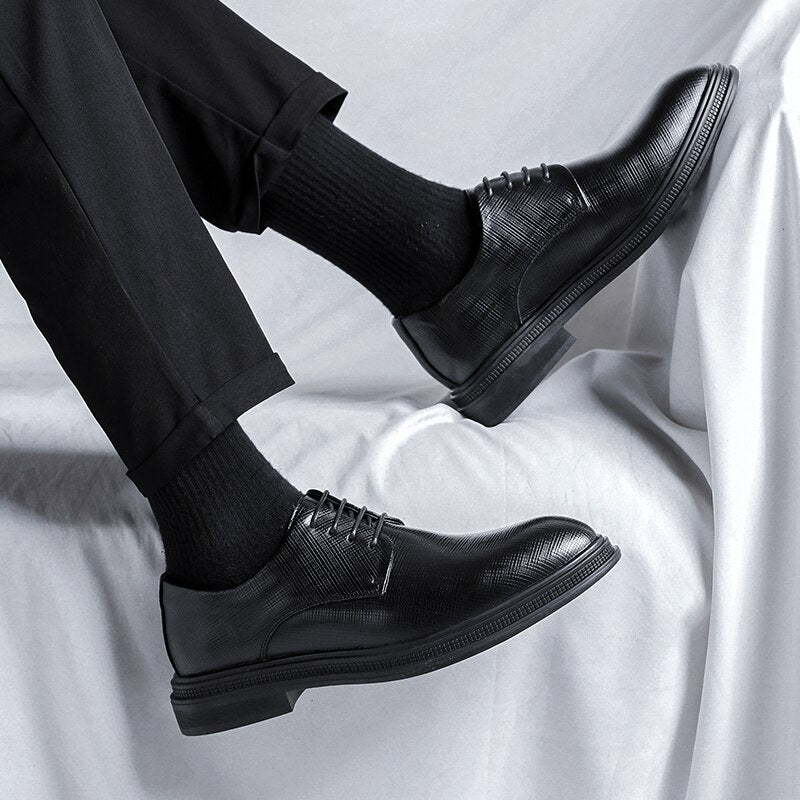 Advbridge Slip on Men Dress Shoes Men Oxfords Fashion Business Dress Men Shoes New Classic PU Men'S Suits Shoes Man Shoes Size 38-44