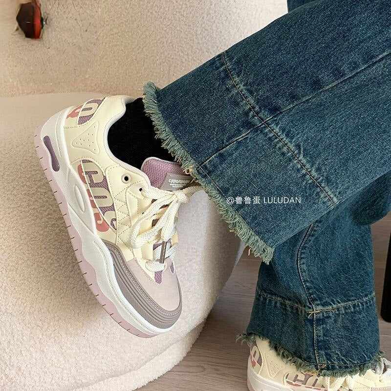 Advbridge 2023 New Hyuna Style Purple Sports Shoes for Women Korean Fashion Versatile Casual Harajuku Style Student Shoes