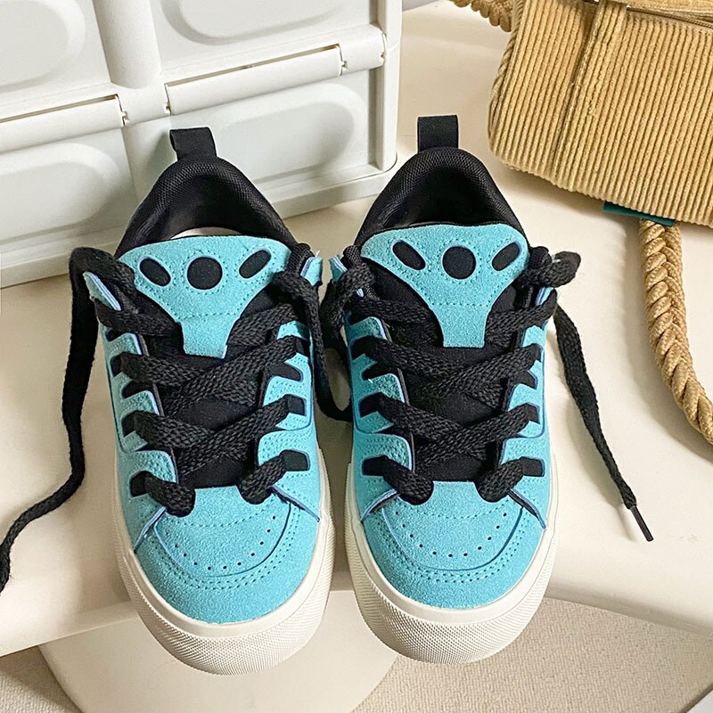 Advbridge 2023 Spring Sneakers Women platform Sports Shoes Round Toe Chunky Shoes Flat Casual Vulcanize Shoes Skateboard shoes female