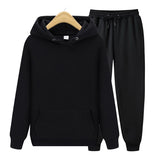 Advbridge new Men&#39;s ladies casual wear suit sportswear suit solid color pullover + pants suit autumn and winter fashion suit