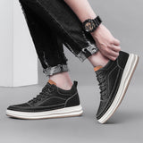 Advbridge High Quality Men Casual Shoes 6CM Man Board Shoes Hidden Heel Outdoor Lace Up Man Sport Shoe Comfortable Breathable Casual Shoes