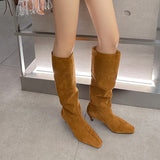 Advbridge Fashion Mid-Calf Boots 2023 Autumn Winter Thin Heels Shoes for Women Newest Concise Designer Party Night Club Boots