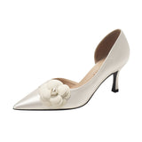 Advbridge Plus Size 42 43 Fashion Pumps For Women Party Shoes Pointed-toe Womans Wedding Heeled Shoes 7cm High Heels Female Bridal Shoes
