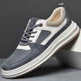Advbridge Men Shoes lace up oxfords  New Fashion Sneakers for Men genuine Leather Shoes Comfort Casual Shoes Outdoor Walking Footwear