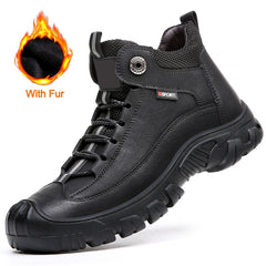 AdvbridgeWinter Warm Snow Boots for Men Casual Boots Thick Bottom Wear-resistant Sneakers Shoes High Quality Non-Slip Outdoor Men Boats