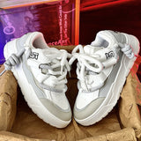 Advbridge Fashion Chunky Sneakers Men Bread Niche Designer Vintage Mixed Color Breathable Casual Shoes Sports Walking Athletic Footwear