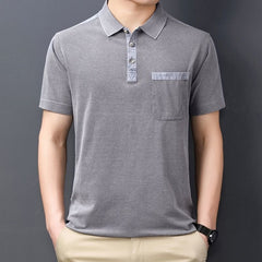 Advbridge Men Summer New Fashion Pocket Polo Shirt Men Solid Colors Short Sleeve Tee Shirts Male Slim Fit Casual Tops Homme