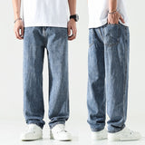 Advbridge Baggy Pants Men Wide Leg Jeans Light Blue Straight Cut  Loose Fit Men's Clothing Oversize Jeans Men Kpop Jeans Quality 2023 New