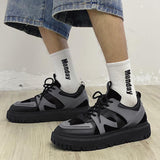 2022 New Sneakers Men's Platform Shoes Big Head INS Casual Sports Shoes Harajuku Trend Increase Shoes Fashion Lace-up Men Shose