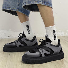 Advbridge Sneakers Men's Platform Shoes Big Head INS Casual Sports Shoes Harajuku Trend Increase Shoes Fashion Lace-up Men Shose