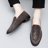 Advbridge British Style Leather Shoes Men's Drive Ship Shoes Summer Breathable Soft-soled Small Leather Shoes Men's One-step Soybean Shoes