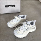 Advbridge Men Women Sports Shoes Thick Sole Women's Chunky Sneakers 41 42 43 Plus Size Ladies Casual Shoes Girls White Shoes