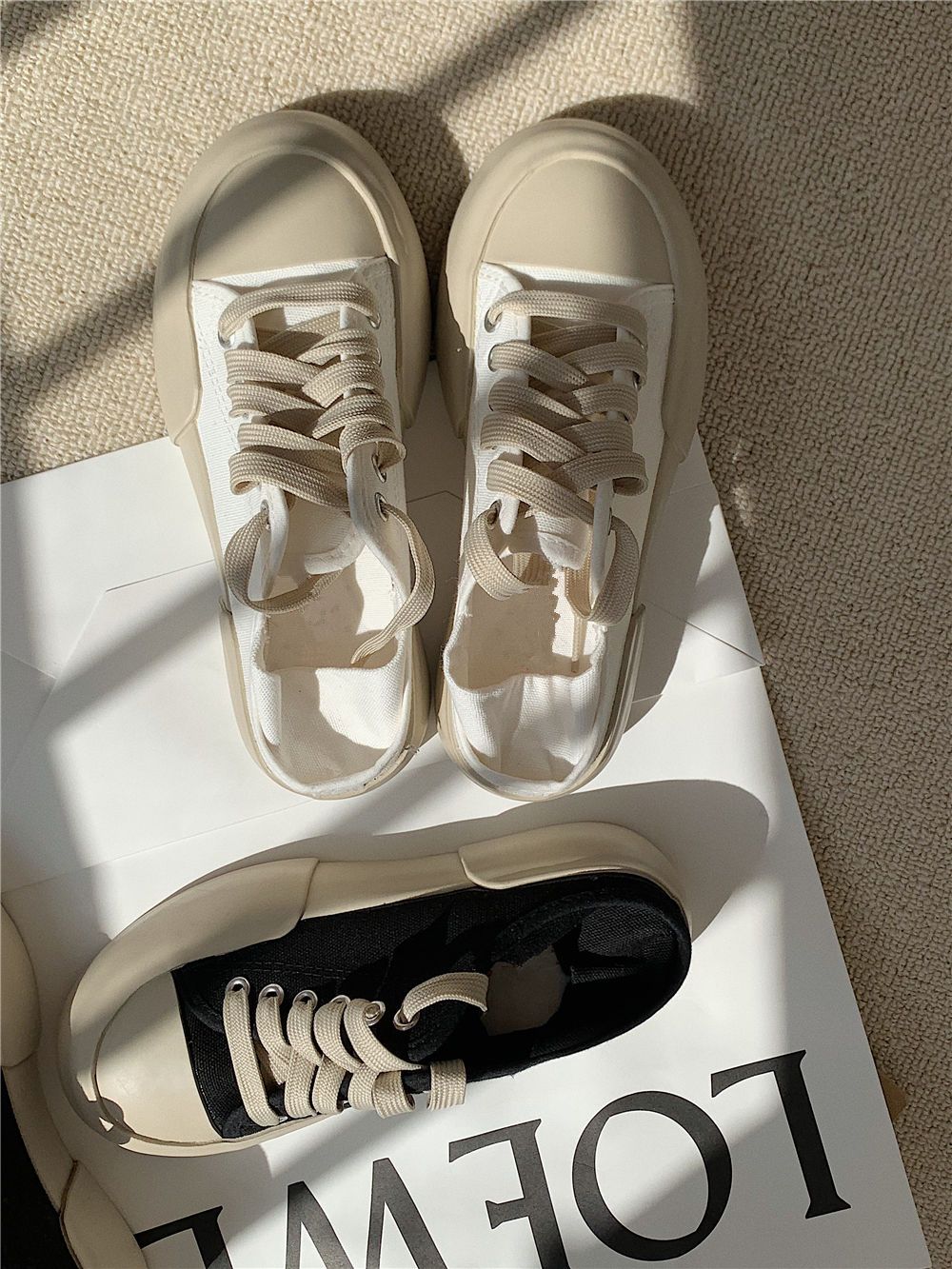 Advbridge Autumn Korean Women's Sneakers Khaki Black Platform Casual Canvas Sports Shoes Running Vulcanize Kawaii Lolita Flat Basket