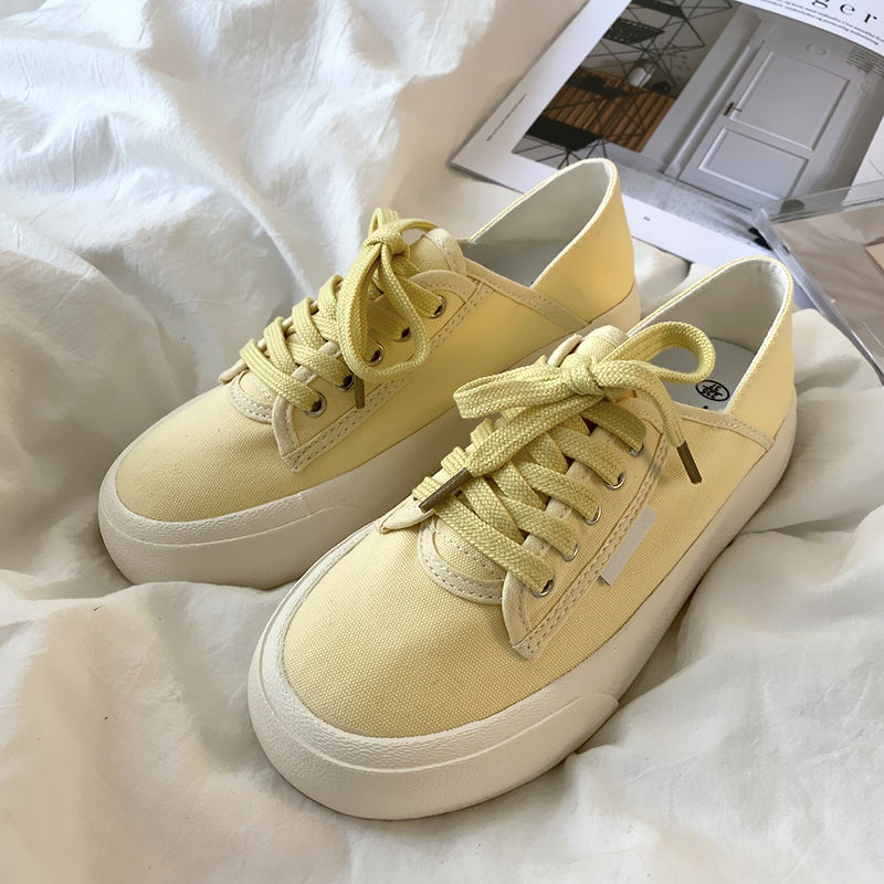 Advbridge Yellow Blue Platform Canvas Sports Shoes Women Sneakers  New Korean Summer Flat Vulcanize Kawaii Tennis Basket Lolita