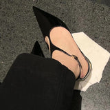 Advbridge Women's Strange Style Heel Slippers Pointed Toe Gold Pumps Casual Breathable Low Heel Sandals Summer Runway Lady Shoes Sexy