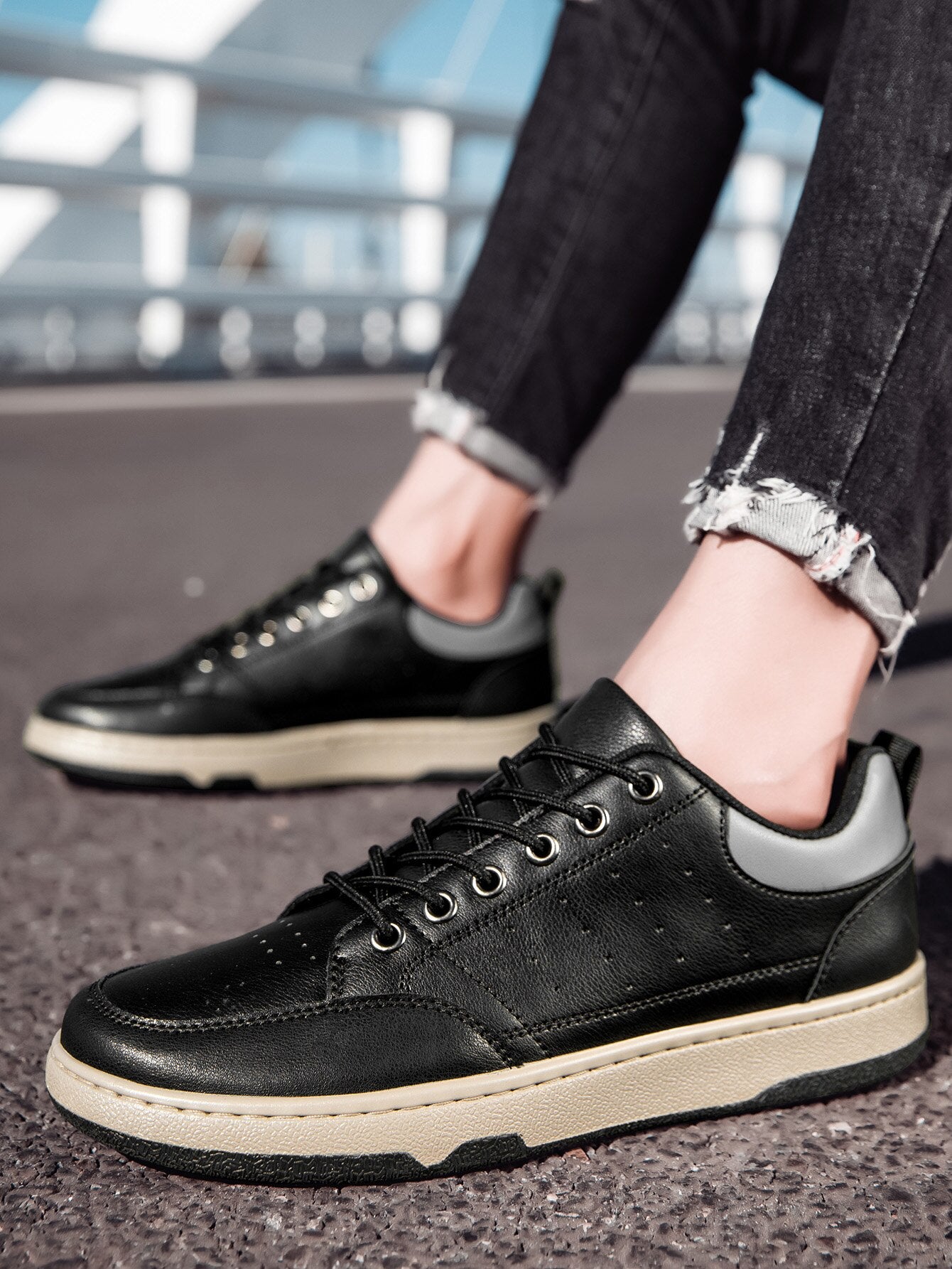 Advbridge Thick-soled Comfortable Non-slip Lightweight Shoes  Autumn New Men Casual Shoes Retro Breathable Business Casual Sneakers 44