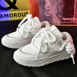 Advbridge Fashion Chunky Sneakers Men Bread Niche Designer Vintage Mixed Color Breathable Casual Shoes Sports Walking Athletic Footwear