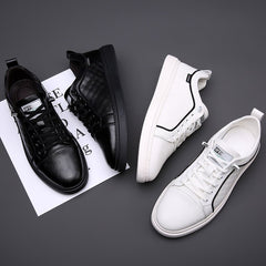 Advbridge Luxury Brand Men Shoes Fashion Breathable Daily White shoes Light Outdoor Man Casual Shoes High Quality Leather Vulcanized Shoes