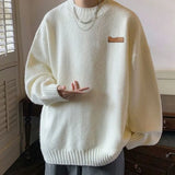 Advbridge Autumn Winter Fashion Man Solid Pring Casual O Neck Men's Loose Tess Cool Boys Pullover Knitted Sweater All Match Soft