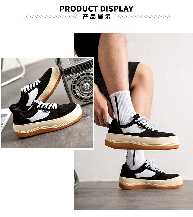 Advbridge High-quality Summer New Mans Casual Shoes Fashion Leather Large Toe Bread Shoes Comfortable Wear-resistant Thick-soled Men Shoes