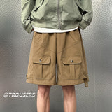 Advbridge Summer Shorts Men Fashion Retro Pocket Shorts Men Japanese Streetwear Hip-hop Loose Straight Shorts Mens Cargo Pants M-3XL