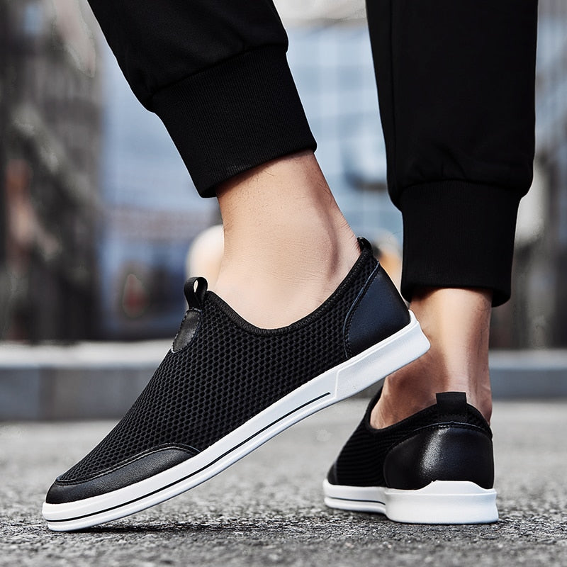 Advbridge Breathable Man Casual Shoes Comfort Mesh Shoes Summer Mens Loafers Leisure Walk Shoes Hollow Out Sneakers Male Treking Footwear