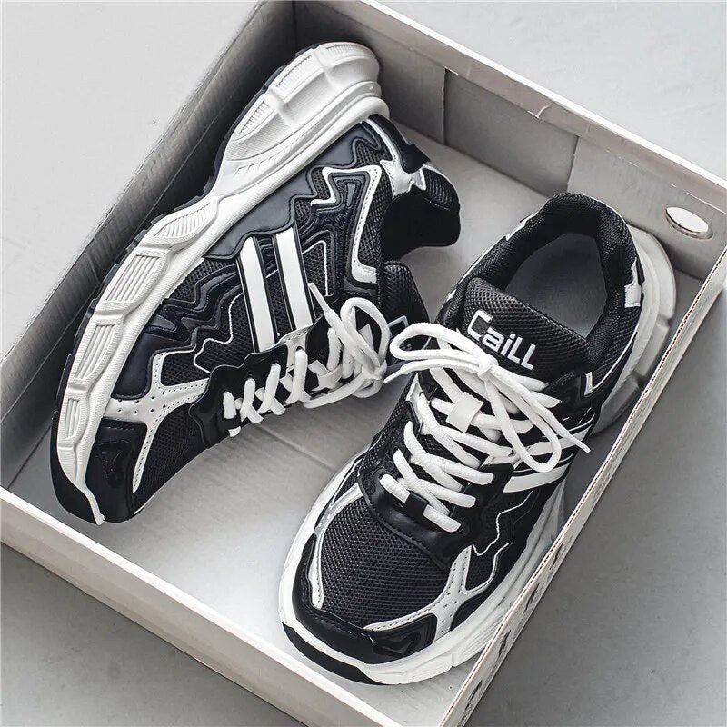 Advbridge Mesh Breathable Mens Sneakers Casual Summer and Fall New Fashion Sports Outdoor Running Chunky Shoes Comfortable Male Footwear