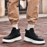 Advbridge Men's Casual Shoes Black Leather Flats Size 39-44 Graffiti  Sneakers Designer Shoes Men Hiking Leisure Shoes %