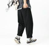 Advbridge Autumn Spring AllSeason Casual Soft Solid Men's Cool Boys Foldable Button Loose Versatile Suit Office Sports Straight Pants