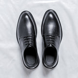 Advbridge Mens Shoes Leather Outdoor Men Casual Business Oxford Shoes Fashion Style Lace Up  Dress Shoes Casual Flats Shoes Size 38-44