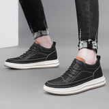Advbridge High Quality Men Casual Shoes 6CM Man Board Shoes Hidden Heel Outdoor Lace Up Man Sport Shoe Comfortable Breathable Casual Shoes