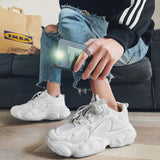 Advbridge Autumn Men Platform Sneakers Mesh Breathable Chunky Shoes Male Trainers Outdoor Lace Up Sports Shoes Walking Footwear