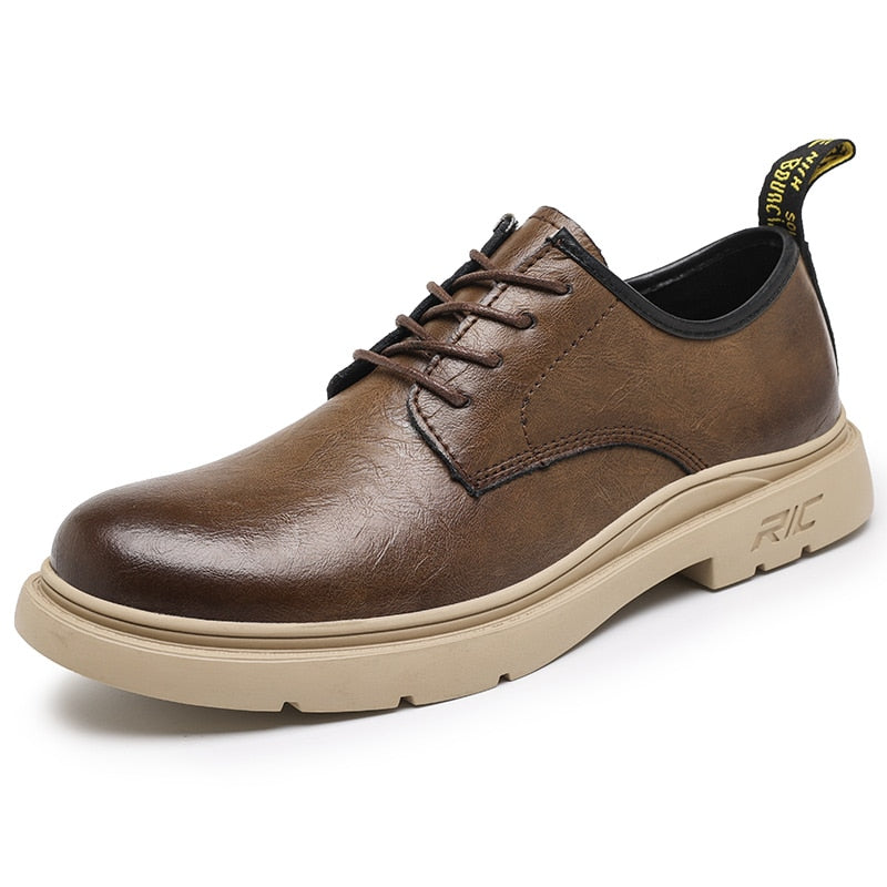 Advbridge Brand Handmade Breathable Men's Oxford Sole Top Quality Dress Shoes Men Flats Sneakers Fashion Men Leather Work Business Shoes