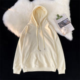 Advbridge Korean Men's Solid Color Sweatshirt Hoodies 2023 Casual Hooded Pullovers Hoodie Warm Fleece Male Loose Man Clothing 3XL