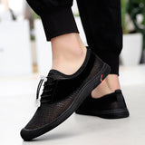 Advbridge Breathable Mesh Shoes Men Summer Casual Sneakers Non-Slip Outdoor Hiking Shoes Hollow Out Mens Loafers Lightweight Beach Sandals