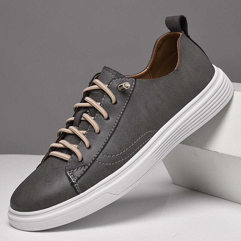 Advbridge Genuine Leather Men Shoes Luxury Brand England Trend Casual Shoes Men Sneakers Breathable Leisure Male Footwear Chaussure Homme