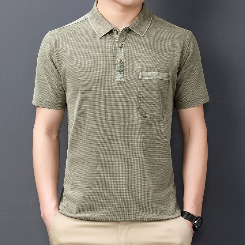 Advbridge Men Summer New Fashion Pocket Polo Shirt Men Solid Colors Short Sleeve Tee Shirts Male Slim Fit Casual Tops Homme