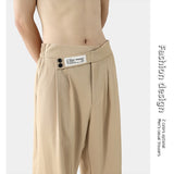 Advbridge New Casual Pants Light&Thin Korean Men's Pants Straight Loose Korean Sweatpants Soft Fashion Wide Leg Long Baggy Trousers