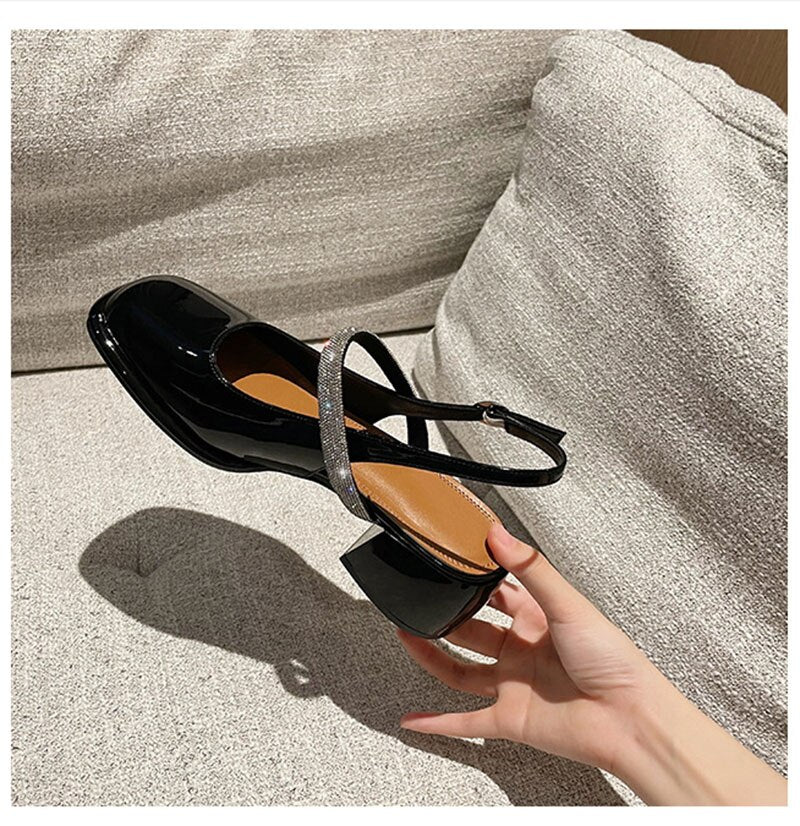 Advbridge Summer Shoes Women Sandals Fashion Office Lady Shoes Brand Women High Heels Sandals Woman Square Heel 5cm A4703