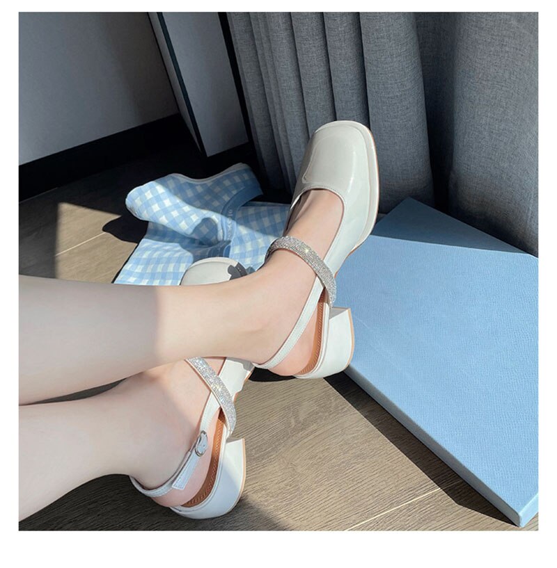 Advbridge Summer Shoes Women Sandals Fashion Office Lady Shoes Brand Women High Heels Sandals Woman Square Heel 5cm A4703