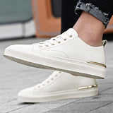 Advbridge Luxury White Men's Casual shoes High Quality Lace-up outdoor flats Genuine Leather man Sneakers Brand Black Designers Footwear