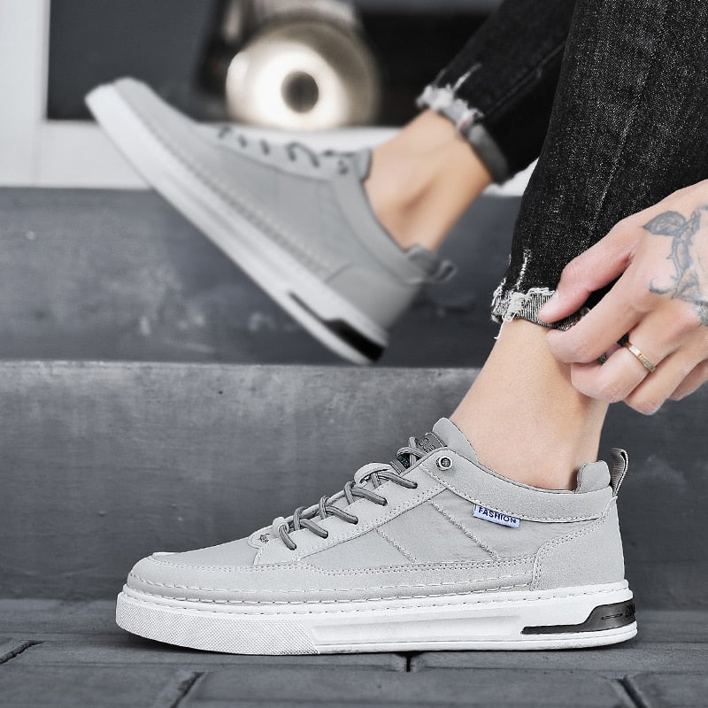 Advbridge Fashion Four Seasons Canvas Mans Sneakers Summer New Casual Men's Shoes Comfortable Outdoor Mid-top Wear-resistant Shoes 44
