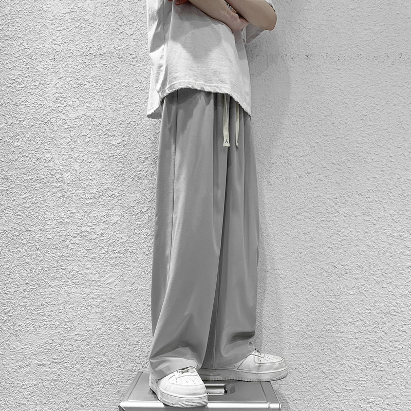 Advbridge Men Ice Silk Sweatpants Men's Sports Casual Male All-match Tracksuit Bottoms Man Mopping Trousers Sportswear Jogging Pants